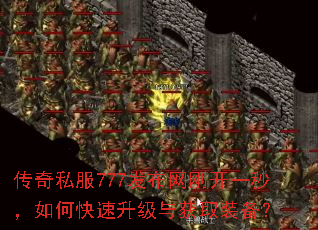 传奇私服777发布网刚开一秒,如何快速升级与获取装备? 传奇私服777发布网刚开一秒,如何快速升级与获取装备?